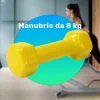 MANUBRIO SINGOLO 8 KG IN VINILE ALLENAMENTO ESERCIZI CASA PALESTRA WORKOUT FIT