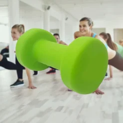 MANUBRIO SINGOLO 3 KG IN VINILE ALLENAMENTO ESERCIZI CASA PALESTRA WORKOUT FIT