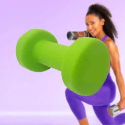 MANUBRIO SINGOLO 5 KG IN VINILE ALLENAMENTO ESERCIZI CASA PALESTRA WORKOUT FIT