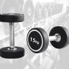 MANUBRIO SINGOLO PROFESSIONALE IN VINILE DA 15 KG PESI PALESTRA FITNESS SPORT