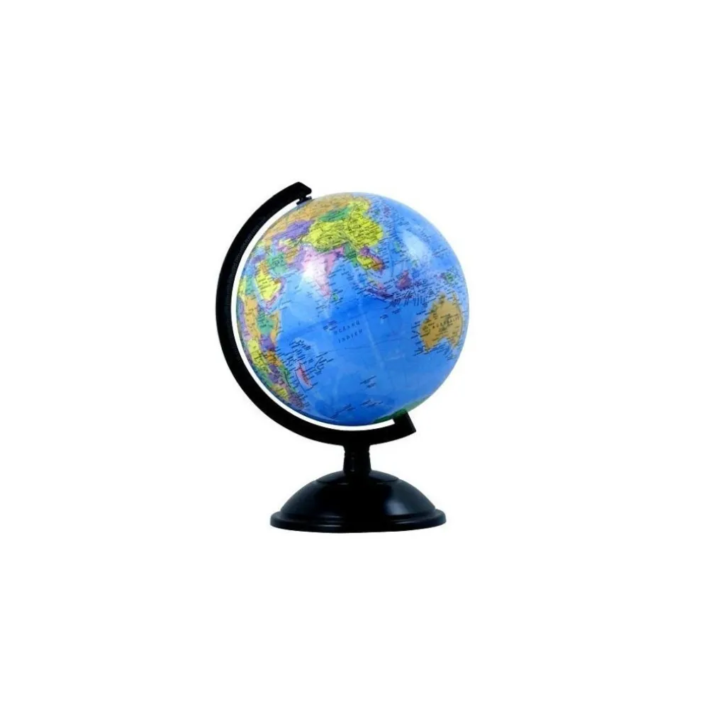 MAPPAMONDO POLITICO GIREVOLE DIAMETRO 14 CM DA TAVOLO GLOBO GIOCO TERRA CASA