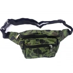 MARSUPIO MIMETICO VERDE TESSUTO VINTAGE CASUAL NO TRACOLLA BORSA PORTA OGGETTI