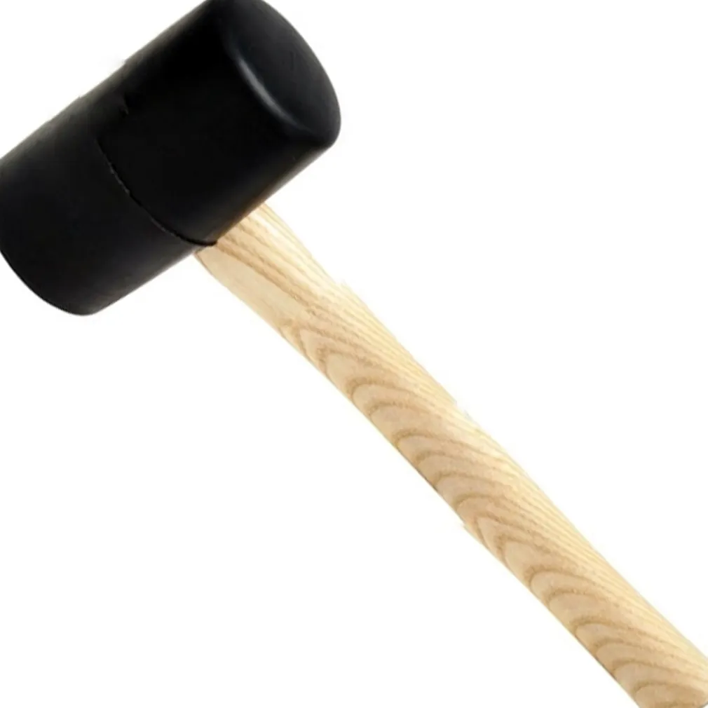 MARTELLO MAZZUOLO IN GOMMA DA 500G CON MANICO IN LEGNO PER RIMUOVERE AMMACCATURA