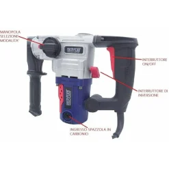 MARTELLO PERFORATORE ROTATIVO TASSELLATORE TRAPANO 1100W DEMOLITORE FORO RRH26