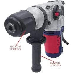 MARTELLO PERFORATORE ROTATIVO TASSELLATORE TRAPANO 1100W DEMOLITORE FORO RRH26