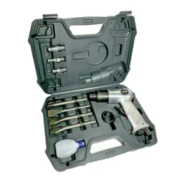 MARTELLO SCALPELLO DEMOLITORE PNEUMATICO ARIA COMPRESSA 4 PUNTE VALIGIA A830601