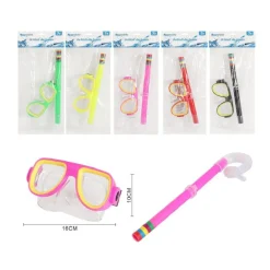 MASCHERA CON BOCCAGLIO MARE NUOTO PISCINA ESTATE SUB 16X10CM COLORI VARI 605412