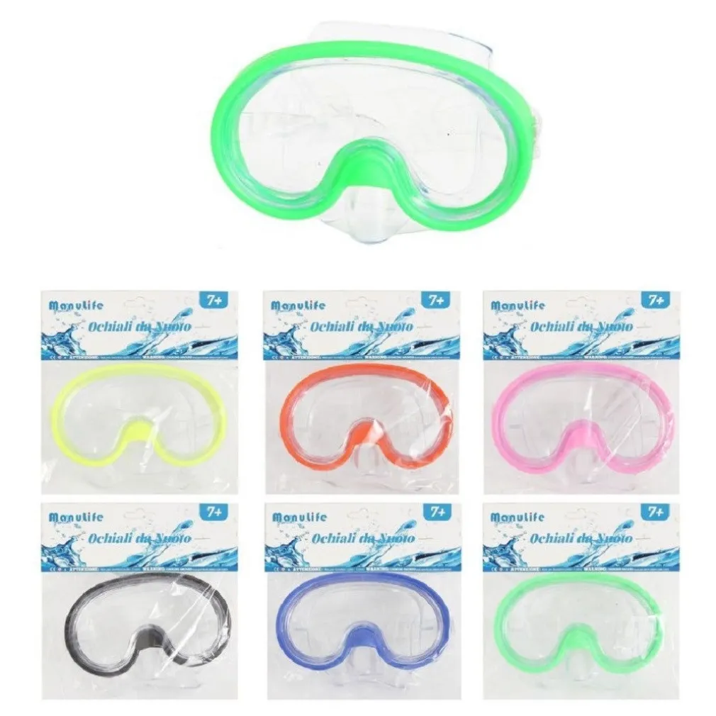 MASCHERA DA NUOTO MARE SUB SPIAGGIA ESTATE SNORKLING 16X10CM COLORI VARI 605416