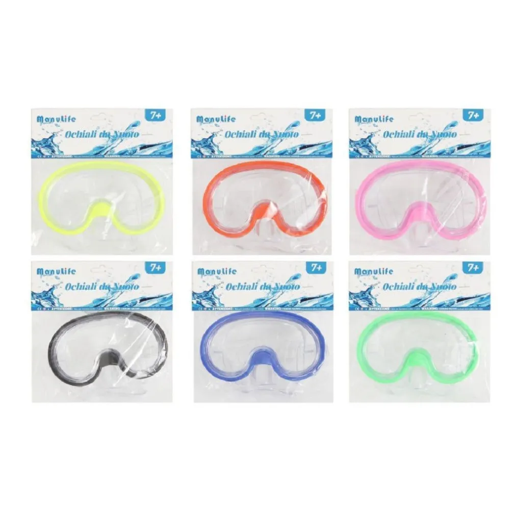 MASCHERA DA NUOTO MARE SUB SPIAGGIA ESTATE SNORKLING 16X10CM COLORI VARI 605416