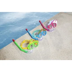 MASCHERA DA SNORKELING CON BOCCAGLIO PER BAMBINI CON ANIMALETTI 3-6+ ANNI 24059