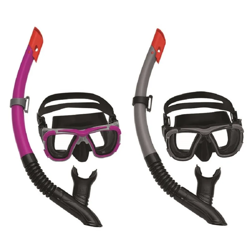 MASCHERA DA SUB MOD. INSPIRA PRO SNORKEL CON RESPIRATORE COLORI ASSORTITI 24021