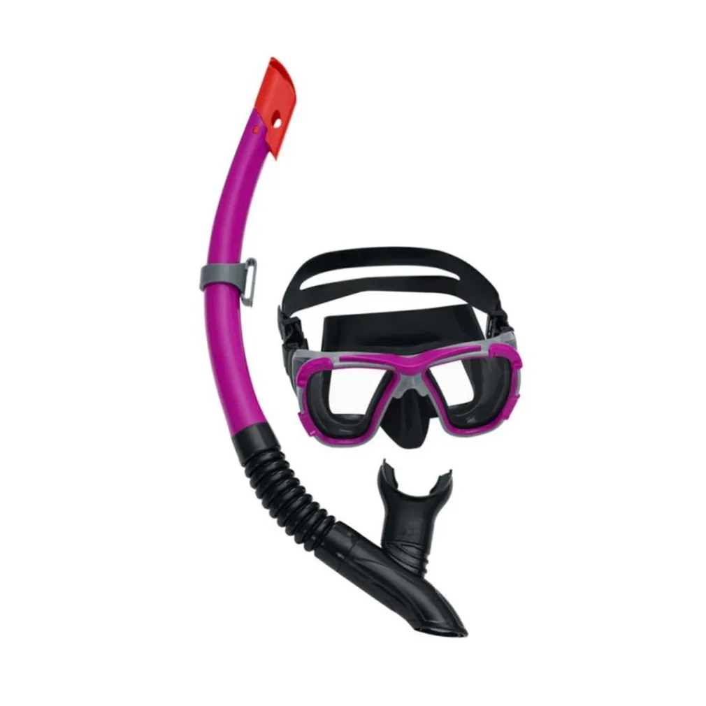 MASCHERA DA SUB MOD. INSPIRA PRO SNORKEL CON RESPIRATORE COLORI ASSORTITI 24021