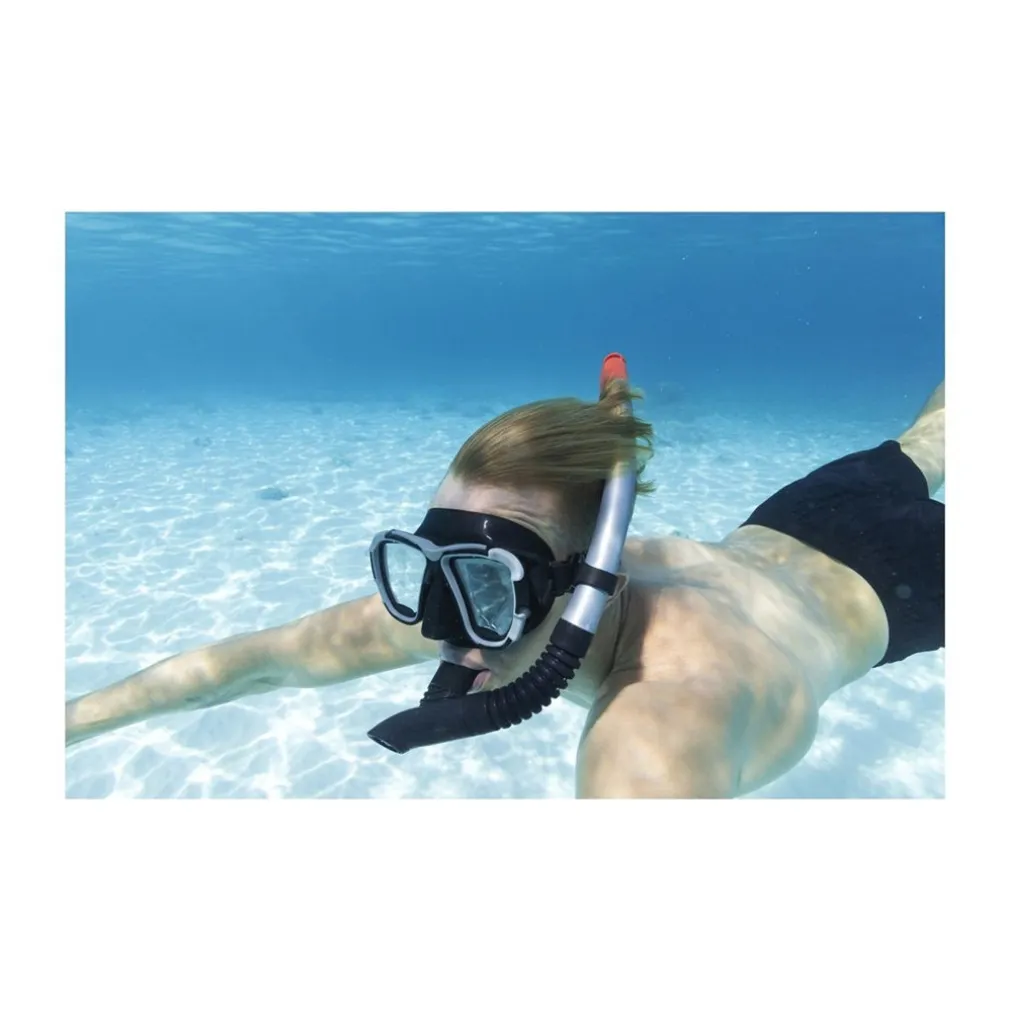 MASCHERA DA SUB MOD. INSPIRA PRO SNORKEL CON RESPIRATORE COLORI ASSORTITI 24021