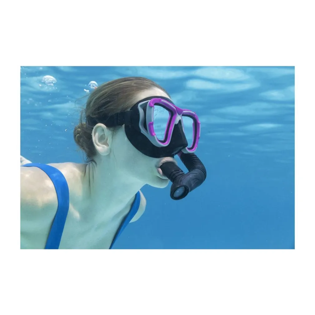 MASCHERA DA SUB MOD. INSPIRA PRO SNORKEL CON RESPIRATORE COLORI ASSORTITI 24021