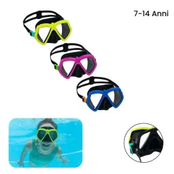 MASCHERA EVERSEA DIVE LENTI IN POLICARBONATO 7-14 ANNI COLORI ASSORTITI 22040