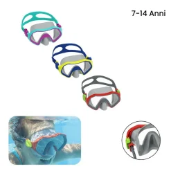 MASCHERA SUBACQUEA PER BAMBINI SPARKLING SEA 7-14 ANNI COLORI ASSORTITI 22049