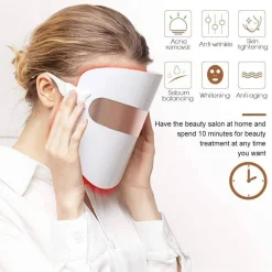 MASCHERA VISO FOTOTERAPIA SPETTRO BELLEZZA ACNE PELLE ANTI RUGHE RADIOFREQUENZA