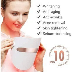 MASCHERA VISO FOTOTERAPIA SPETTRO BELLEZZA ACNE PELLE ANTI RUGHE RADIOFREQUENZA