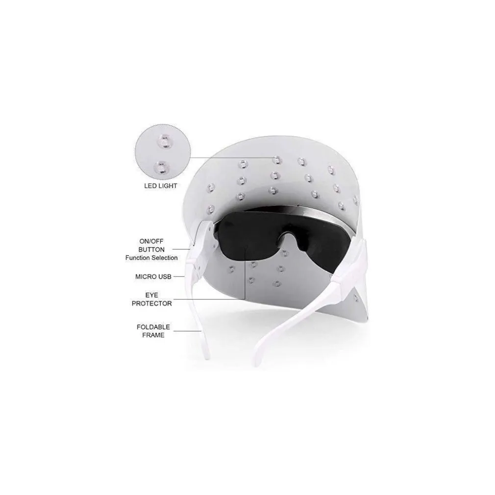 MASCHERA VISO FOTOTERAPIA SPETTRO BELLEZZA ACNE PELLE ANTI RUGHE RADIOFREQUENZA