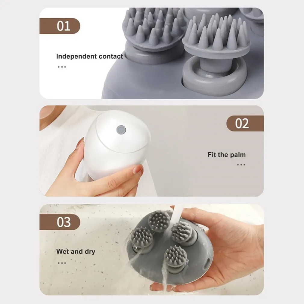 MASSAGGIATORE ELETTRICO CON 4 TESTINE MASSAGGIANTI GIREVOLI MODALITÀ REGOLABILI PORTATILE