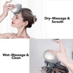 MASSAGGIATORE ELETTRICO CON 4 TESTINE MASSAGGIANTI GIREVOLI MODALITÀ REGOLABILI PORTATILE