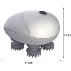 MASSAGGIATORE ELETTRICO CON 4 TESTINE MASSAGGIANTI GIREVOLI MODALITÀ REGOLABILI PORTATILE