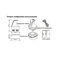 MASSAGGIATORE ELETTRICO 4D ANTISTRESS TESTA COLLO RELAX MUSCOLI TERAPIA VIBRANTE