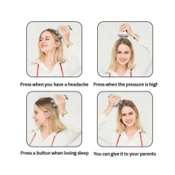 MASSAGGIATORE ELETTRICO 4D ANTISTRESS TESTA COLLO RELAX MUSCOLI TERAPIA VIBRANTE