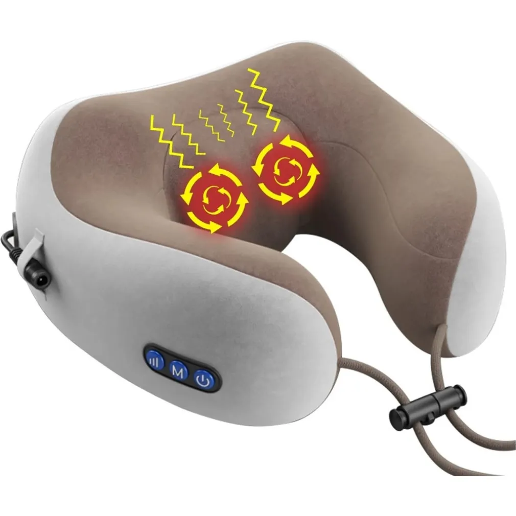 MASSAGGIATORE ELETTRICO MASSAGGIO CERVICALE SPALLA CUSCINO MASSAGGIANTE RELAX MUSCOLARE