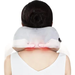 MASSAGGIATORE ELETTRICO MASSAGGIO CERVICALE SPALLA CUSCINO MASSAGGIANTE RELAX MUSCOLARE