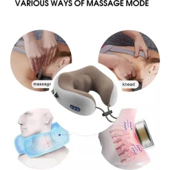 MASSAGGIATORE ELETTRICO MASSAGGIO CERVICALE SPALLA CUSCINO MASSAGGIANTE RELAX MUSCOLARE