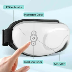 MASSAGGIATORE OCCHI RICARICABILE MASSAGGIO VIBRANTE COMPRESSIONE ARIA CALDA