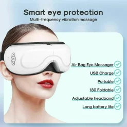 MASSAGGIATORE OCCHI RICARICABILE MASSAGGIO VIBRANTE COMPRESSIONE ARIA CALDA