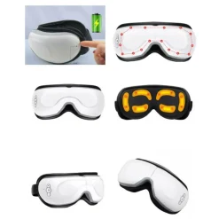 MASSAGGIATORE OCCHI RICARICABILE MASSAGGIO VIBRANTE COMPRESSIONE ARIA CALDA