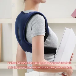 MASSAGGIATORE WIRELESS RISCALDANTE PER SCHIENA SPALLE 3 LIVELLI SOLLIEVO DOLORE