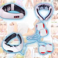 MASSAGGIO MASSAGGIATORE A IMPULSI MAGNETICI COLLO CERVICALE FASCIA TERMICA COLLO
