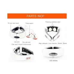 MASSAGGIO MASSAGGIATORE A IMPULSI MAGNETICI COLLO CERVICALE FASCIA TERMICA COLLO