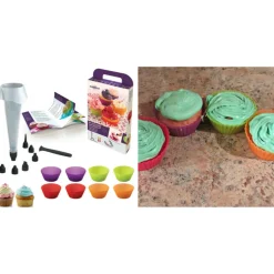 MASTRAD SET 6 STAMPI STAMPINI COLORATI PER MUFFINS CUPCAKES CROSTATINE