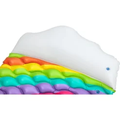 MATERASSINO ARROTOLABILE FASHION RAINBOW DREAMS ARCOBALENO CON CUSCINO FORMA NUVOLA 44107
