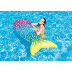 MATERASSINO DESIGN CODA SIRENA MULTICOLOR 178X71X18 CM GONFIABILE PISCINA 58788