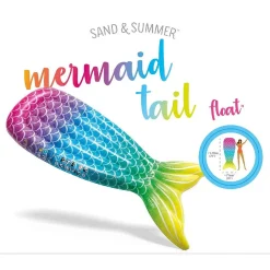 MATERASSINO DESIGN CODA SIRENA MULTICOLOR 178X71X18 CM GONFIABILE PISCINA 58788