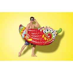 MATERASSINO FASHION PEPERONCINO ISPIRAZIONE AZTECA 195X99 CM MARE PISCINA 43490