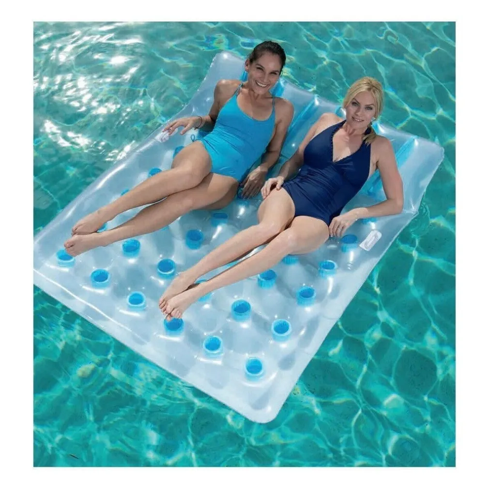 MATERASSINO GONFIABILE 36 BUCHI 193 X 142 CM DOPPIO COMFORT PORTATA 180 KG 43055