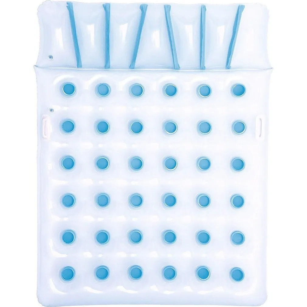 MATERASSINO GONFIABILE 36 BUCHI 193 X 142 CM DOPPIO COMFORT PORTATA 180 KG 43055