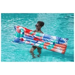 MATERASSINO GONFIABILE AIR MAT MULTICOLOR 2 TUBI 183 X 69 CM FANTASIE ASS. 44033