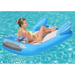 MATERASSINO GONFIABILE CONVERTIBILE A FORMA DI AUTO MARE PISCINA 190 X 128 CM