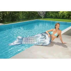 MATERASSINO GONFIABILE FASHION CODA A SIRENA IRIDESCENTE 193X101CM PISCINA 43413