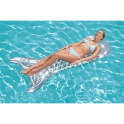 MATERASSINO GONFIABILE FASHION CODA A SIRENA IRIDESCENTE 193X101CM PISCINA 43413