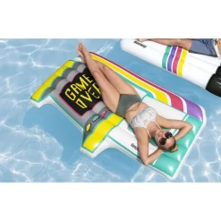 MATERASSINO GONFIABILE GALLEGGIANTE PISCINA AQUA ARCADE GRAFICA FORMA VIDEOGIOCO 43851