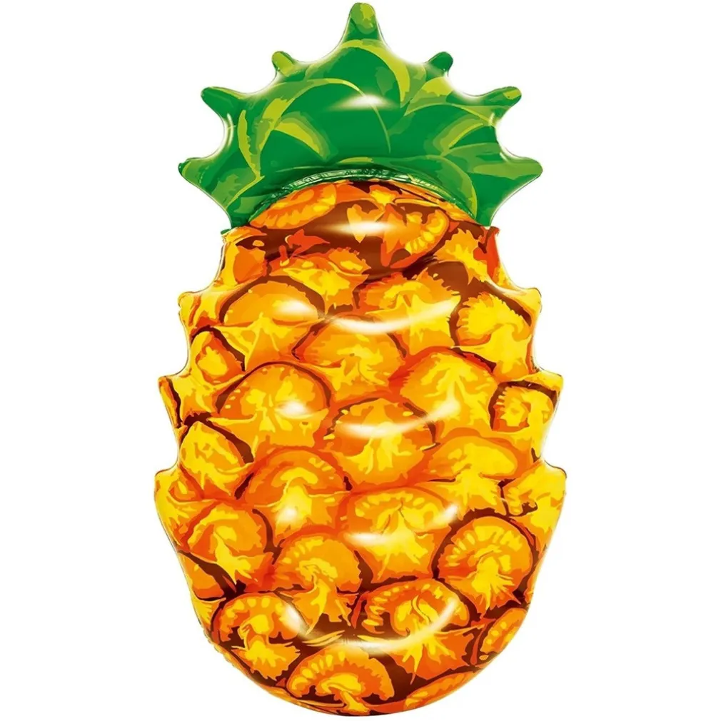 MATERASSINO GONFIABILE GRAFICA REALISTICA ANANAS GALLEGGIANTE PISCINA 174X96CM 016162